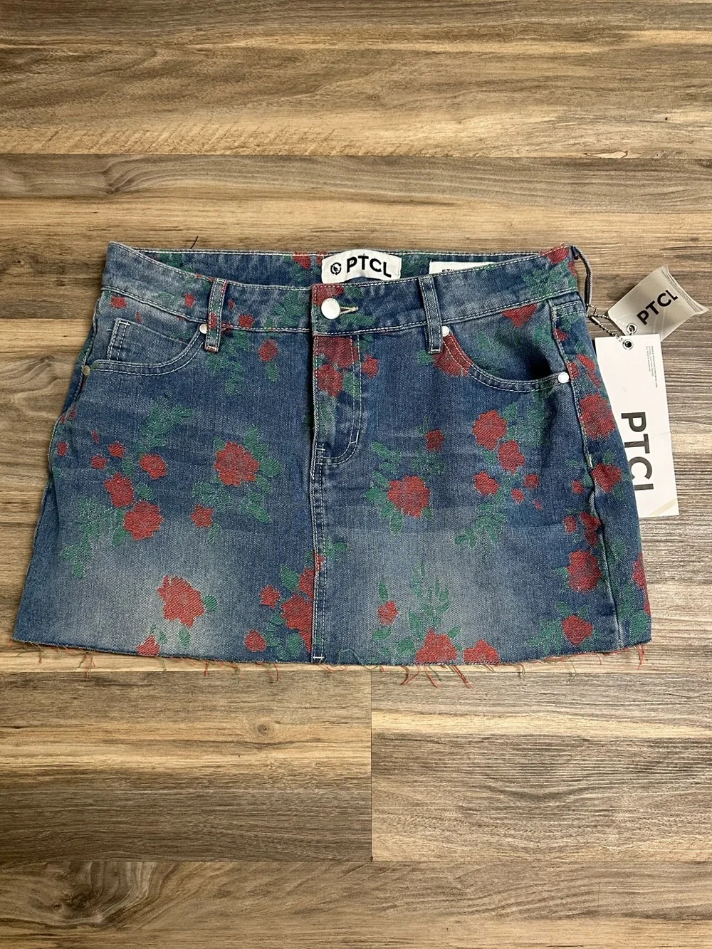PTCL Floral Denim Shorts